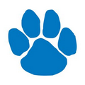 Blue Paw Print Temporary Tattoo